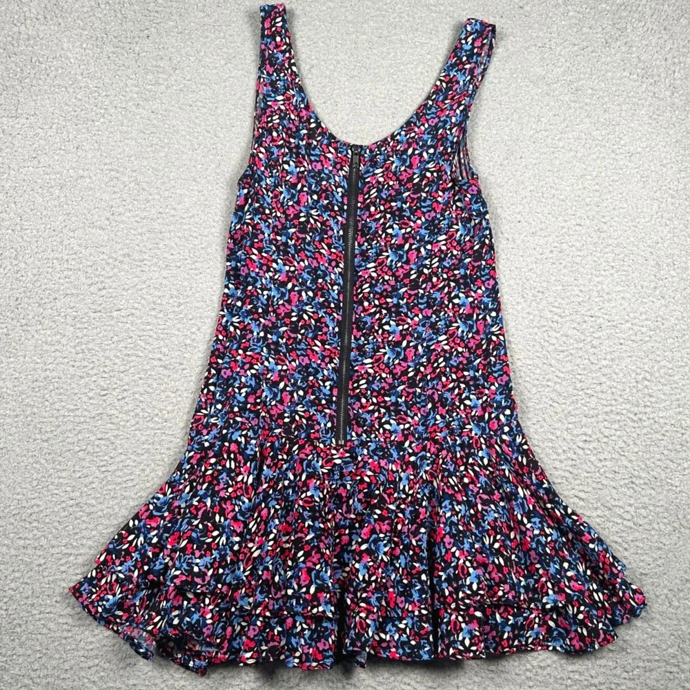 Free People Everyone We Know Floral Mini Dress Women's 6 Ruffle Hem Boho Summer - Picture 5 of 16